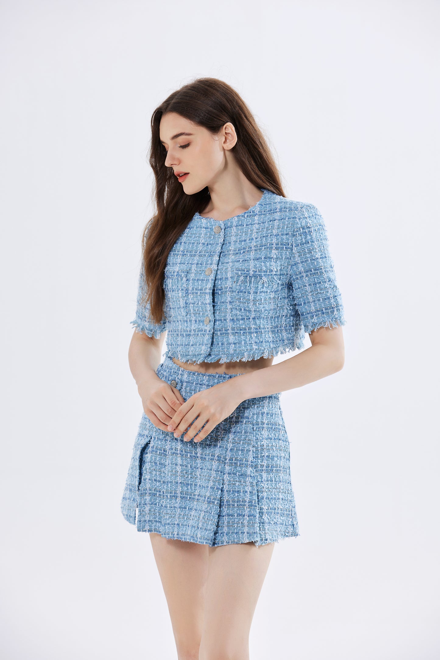 Carolina Tweed Top