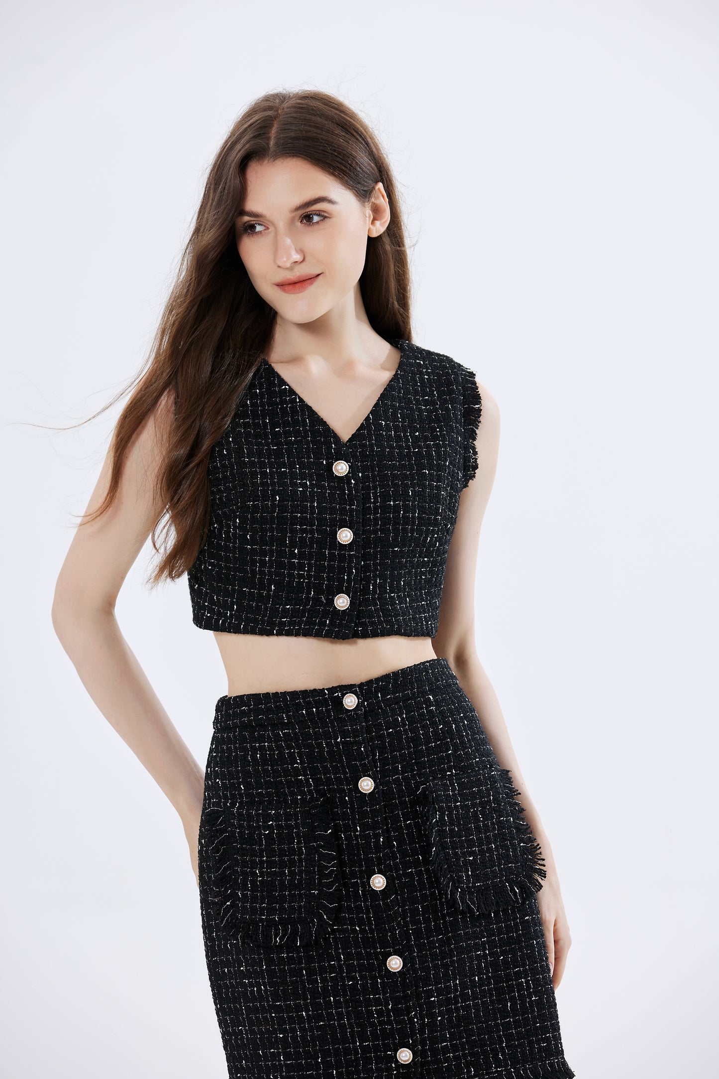 Brenna Tweed Top