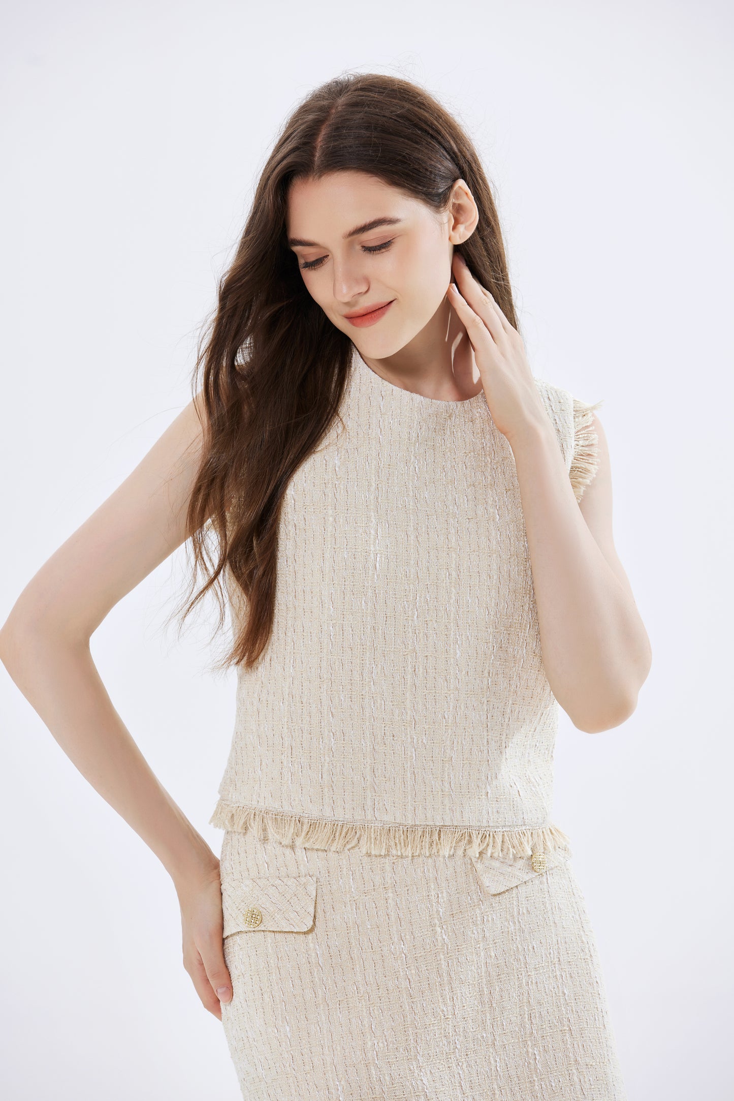 Lucia Tweed Top