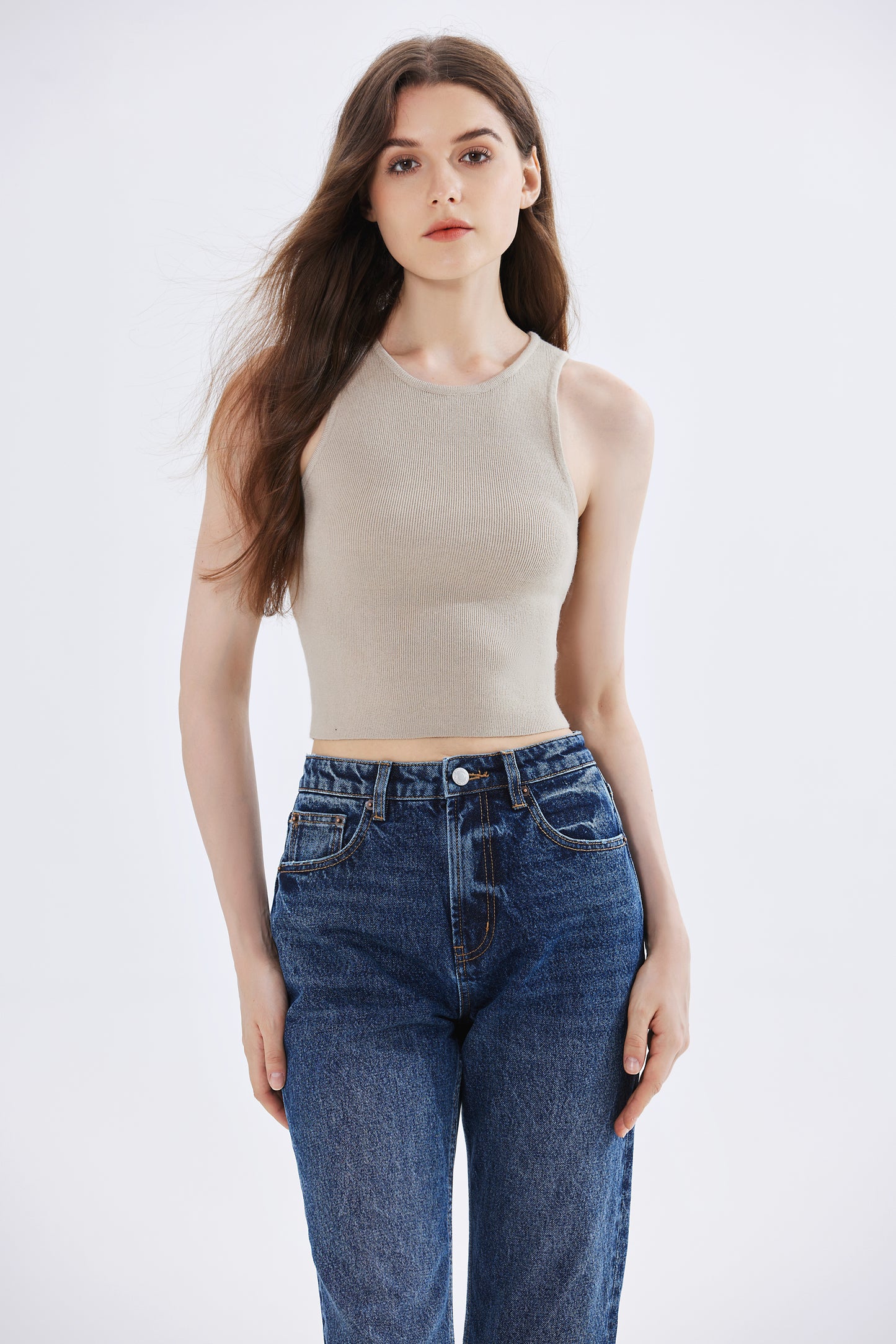 Charlotte Ribbed Knit Crop Top