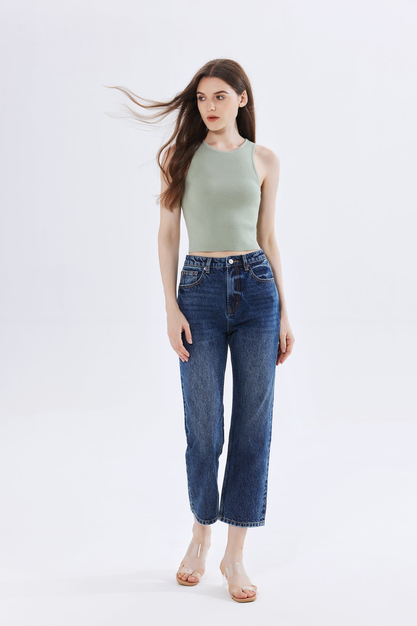 Olivia Ribbed Knit Crop Top