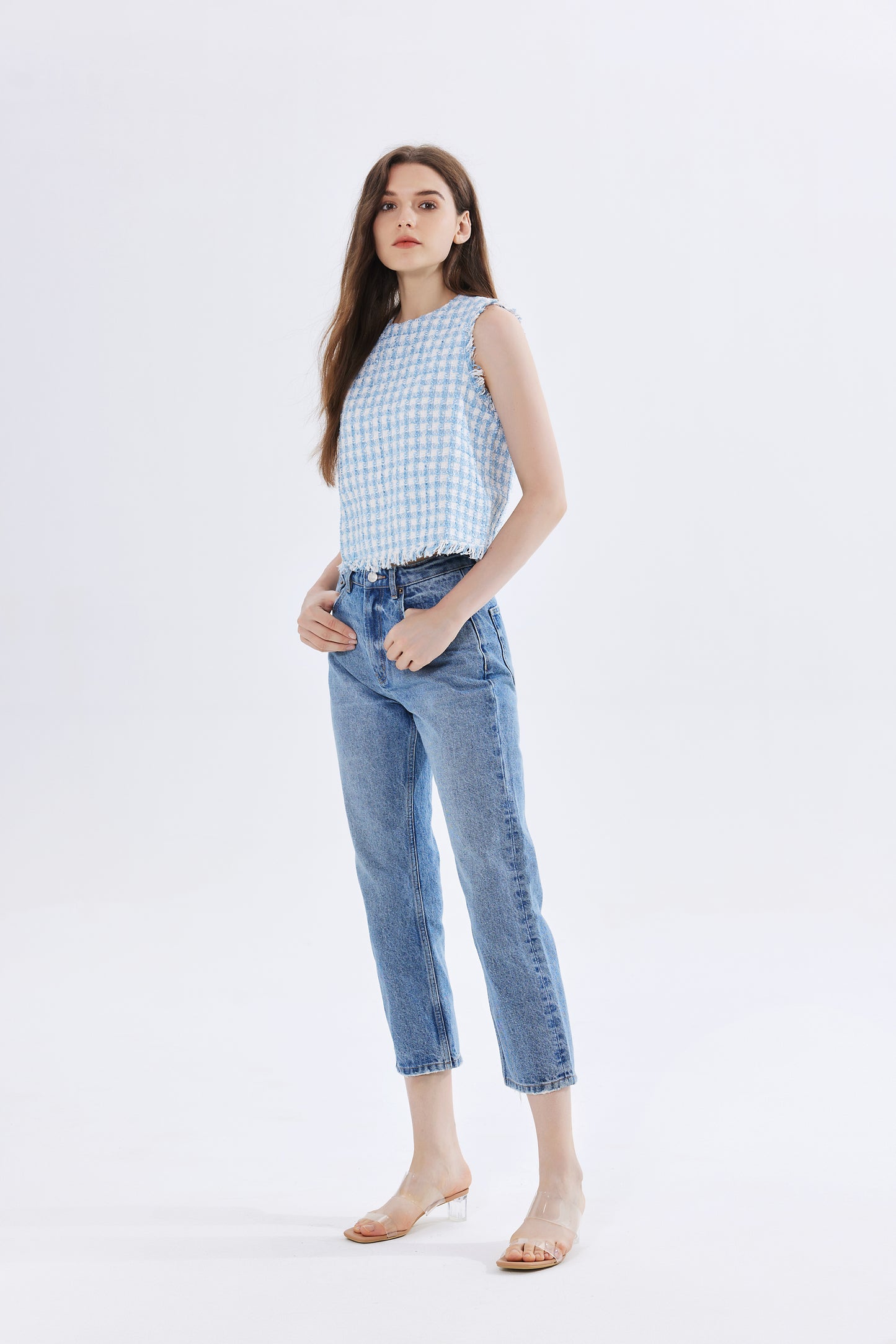 Sky Lar Tweed Top