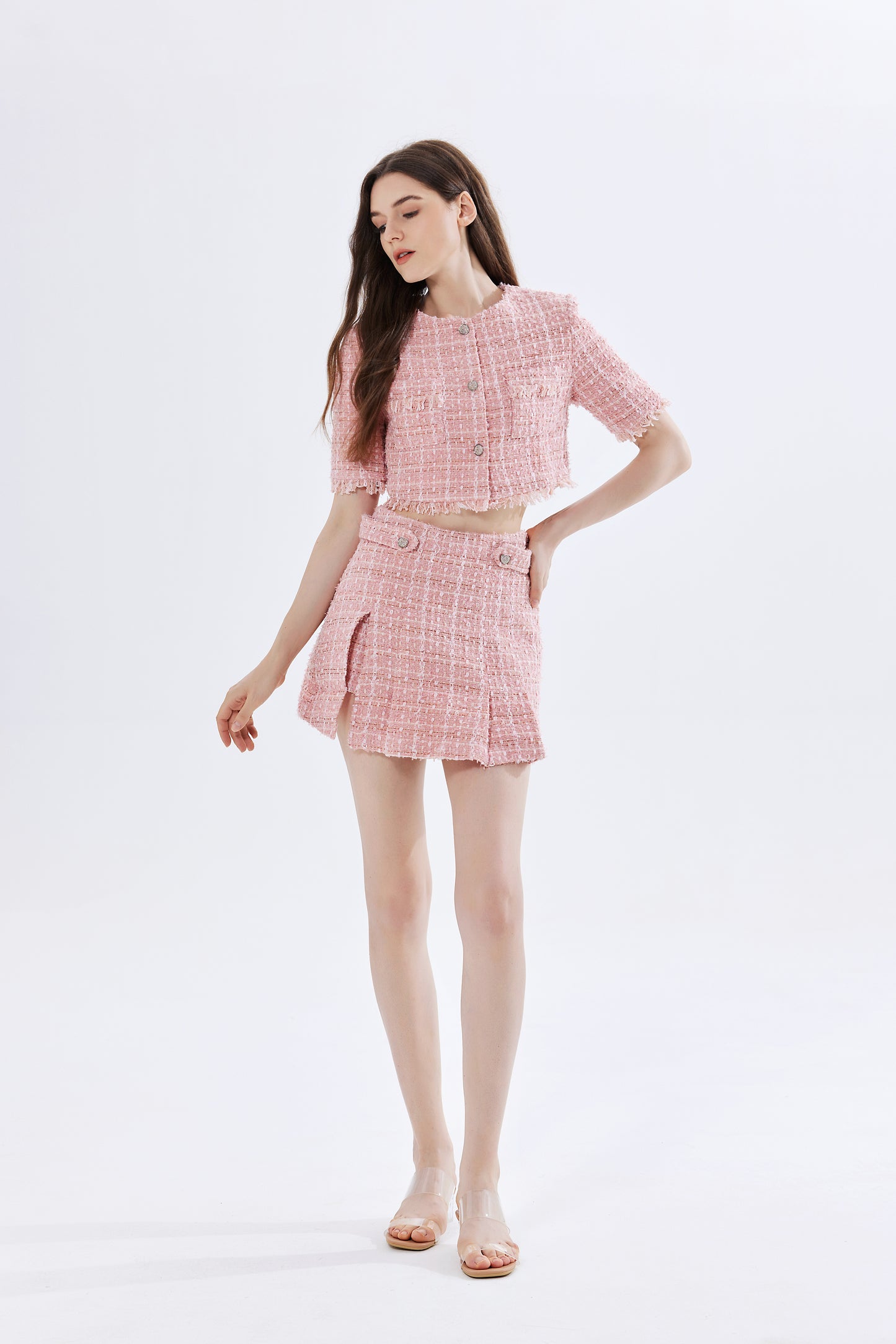 Heather Tweed Skort