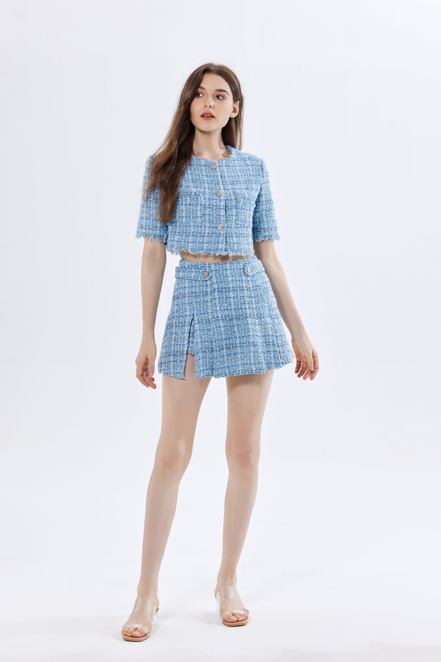 Heather Tweed Skort