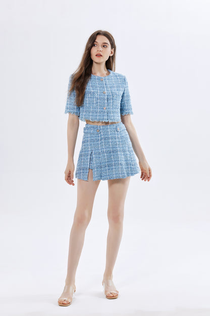 Heather Tweed Skort