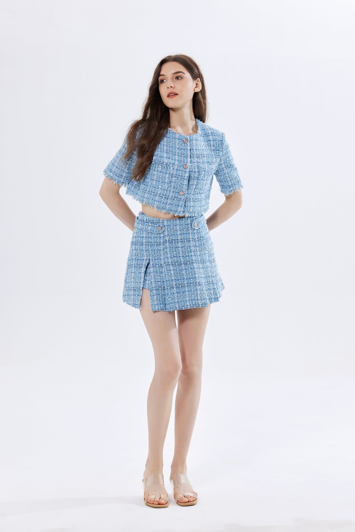 Heather Tweed Skort