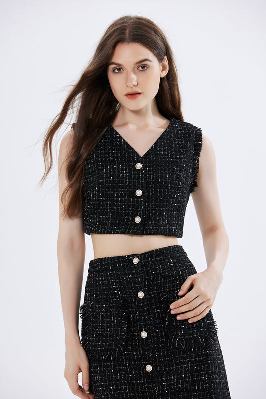 Brenna Tweed Top
